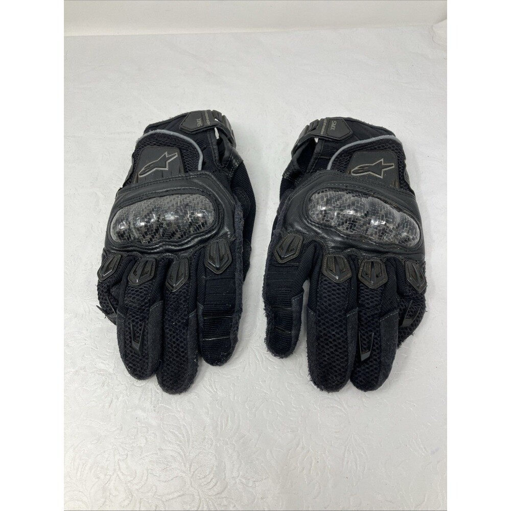 Alpinestars SMX-2 AC Air Carbon Gloves Black Carbon Fiber Knuckle Size M Moto